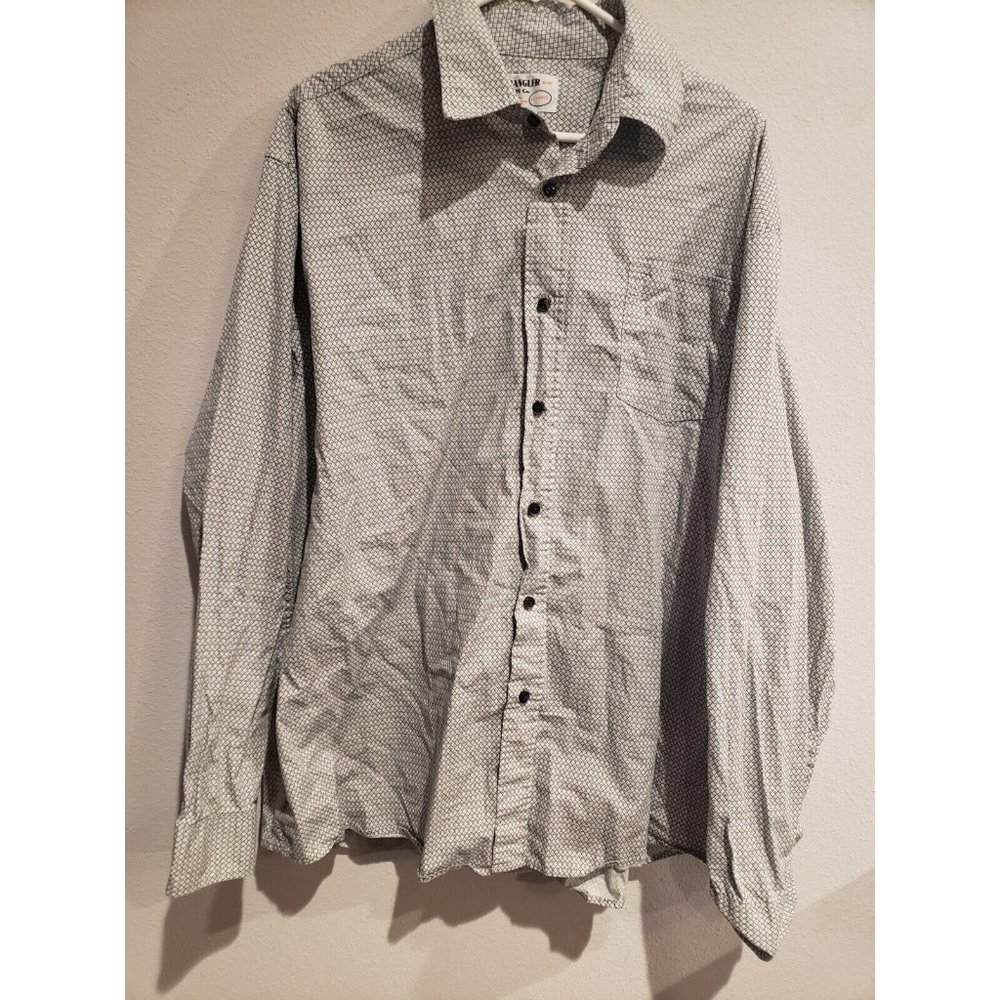 Men's 2XL Wrangler Jeans Co.‎ button down long sleeve shirt:  Black & white